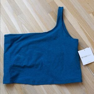 Beyond Yoga Blue One-Shoulder Top